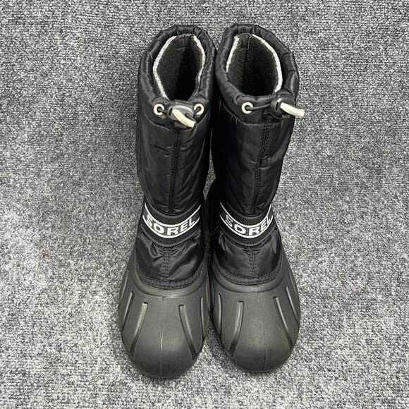 Sorel Winter Snow Boots Youth Size 5 Black Rubber Waterproof Outdoor Adventure - Picture 3 of 11